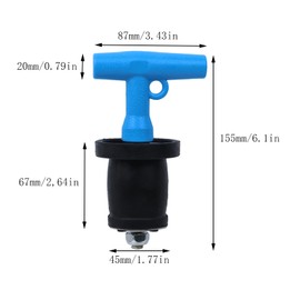 Pastlla Mechanical Test, Seal, Cleanout Pipe Plug, Stainless Steel Drain Plug on Ship Deck, 1-3/4 to 2-1/4 in (45-57mm) Anti-Return Pipeline Winterizing Pool Plug, Fit for Various Pipe Sink Pool