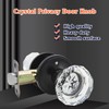 Solidware Glass Crystal Door Knob, Modern Design Door Lockset, Matte