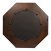 Creative Co-Op Hexagonal Carved Wood Framed Wall Mirror, Walnut