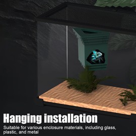 Reptile Cave, Reptile Hideout with Removable Bowl, Terrarium Decor Hiding Place for Geckos, Lizards, Small Snakes, Tree Frogs