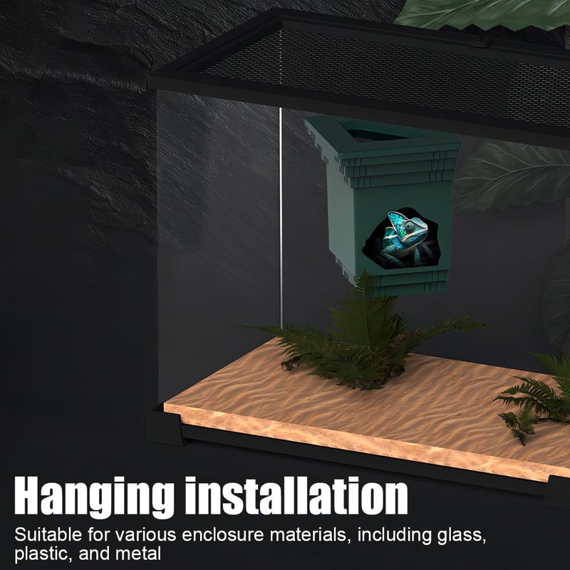Reptile Cave, Reptile Hideout with Removable Bowl, Terrarium Decor Hiding