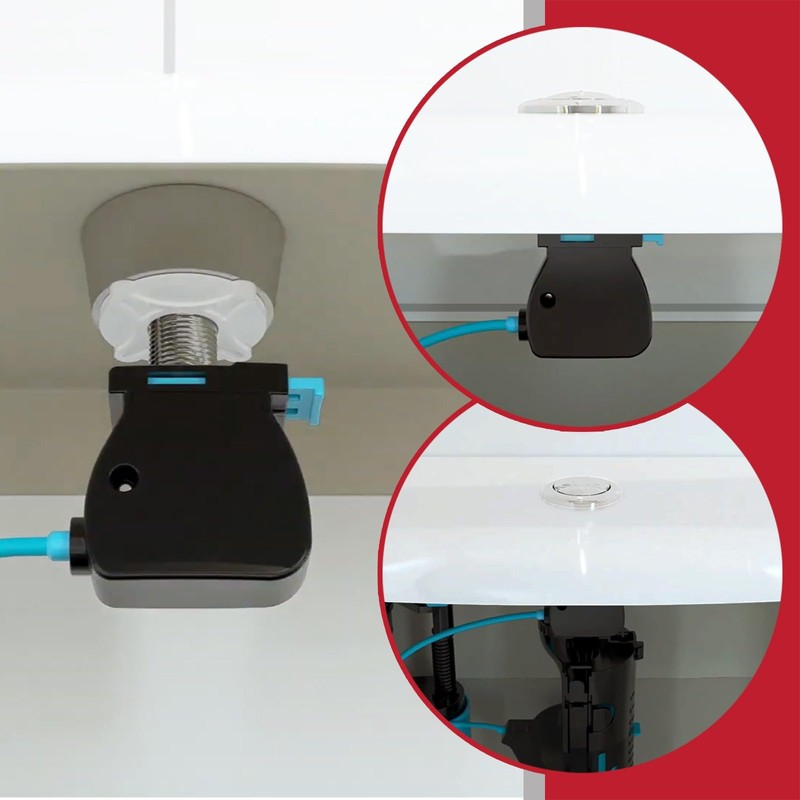 SPARES2GO Universal Toilet Cistern Double Flush Push Button Set for