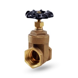 Midline Valve 429U434 Heavy Duty Gate Valve with Wheel Handle, Water Shutoff 2-1/2 in. FIP Connections, Cast Brass