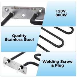 MOOTVGOO 800 Watts Smoker Heating Element Kit Replacement for Masterbuilt & Char-Broil Digital Electric Smokers, Replace 9907090033 or FDES30111