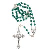 Emerald Green Austrian Crystal Catholic Prayer Rosary (May) -Includes rosary