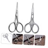 BIUDECO 2pcs Stainless Steel Eyebrow Scissors Precision Grooming Scissors for