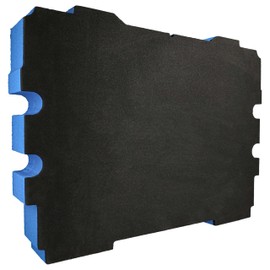 vhbw 2 x Foam Inserts Compatible with Festool Systainer T-LOC Tool Box - Hard Foam, 61 mm Blue