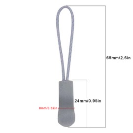 20Pcs Replacement Zipper Pulls Zipper Pull Cord ExtenderZipper Tab Tags Cord Extension Fixer for Luggage Handbags, Backpacks, Jackets, Purse Man Women