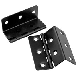 Zangc 2-inch Cabinet Hinge Nickel Swing Transparent Expandable Hinges for DIY Furniture Such As Cabinets Boxes Doors and Wooden Cases Black with Mounting Screws 4PCS