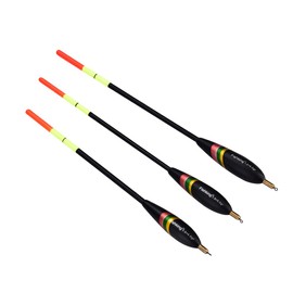 3 Pieces Fishing Floats 1.5+6g, 1.5+5g, 1.5+4g, Durable Wood Fishing Bobbers Set Waggler Fishing Floats