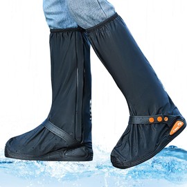 VOPHIA Waterproof Boot Shoe Cover for Rain Shoe Covers for Men and Women Rubber Shoe Covers with Zipper for Hiking Camping Fishing Cycling Gardening