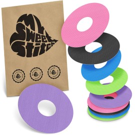 MySweetStitch | Patch for Freestyle Libre 3 Sensor Waterproof, Breathable and Skin-Friendly (10 Pieces) | Made in Germany | Outer Ø 60mm, Inner Ø 20mm | Rainbow