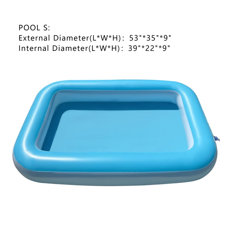 Inflatable Splash Pool for Kids, Plastic Wading Pools Outdoor, Large