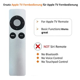 Neue Ersatz Apple TV Fernbedienung für Apple TV Remote Fernbedienung Apple TV 1 2 3 4 MC377L/A A1294 A1218/MA711 A1378/MC572 A1427/MD199 A1625/MGY52/MLNC2 A1842/ MQD22/MP7P2 MC377LL/A