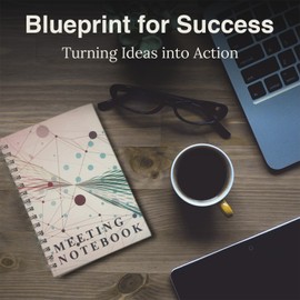 Professional Meeting Notebook with Templates and Sticky Notes – Ideal for Work & Office