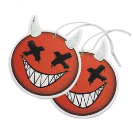 VmG-Store Set of 2 Air Freshener Air Freshener Tuning for Car Fragrance Dispenser Air Freshener Fragrance Funny Pendant Design (189 Devil Smiley)