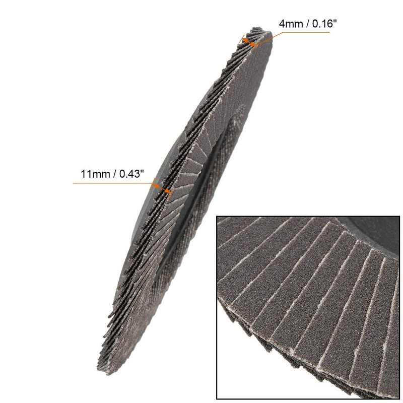 sourcing map Flap Discs, 240-grits 4" x 5/8" Abrasive Grinding