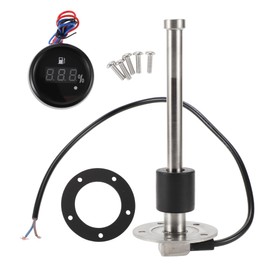 Hihaha Fuel Sending Unit and Gauge Kit Boat Fuel Sending Unit Marine Fuel Sender Unit Metal 165mm 6.5" Length 1 Set Silver Tone Black 0-190 Ohm