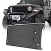GRUOIZ Quick Install Front License Plate Holder Compatible with Jeep Wrangler JL JLU & Gladiator JT 2018-2025 ABS License Plate Mounting Bracket Replacement Frame with Screws