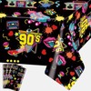 Domgoge 90s Party Tablecloths Plastic Table Covers Rock Rectangle Table