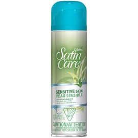 Gillette Satin Care Sensitive Skin Shave Gel for Women, 7 Oz (Pack of 14)