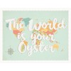 The World is Your Oyster World Map, 08x10 Inch Print,