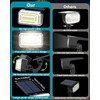 Kipeini 102 LEDs Solar Spot Lights Outdoor, [ 4 Modes/8