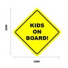 Kids ON Board Warning Safety Bumper Sticker Yellow Sign Car