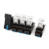 uxcell 5 Pcs DC 24V Coil Green Light 4PDT 14 Pins Power Relay Socket Base
