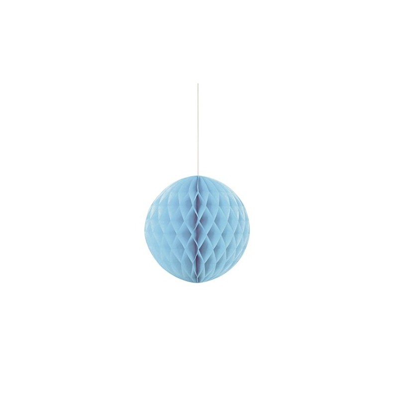 Powder Blue Hanging Paper Honeycomb Ball - 8'', 1 Count