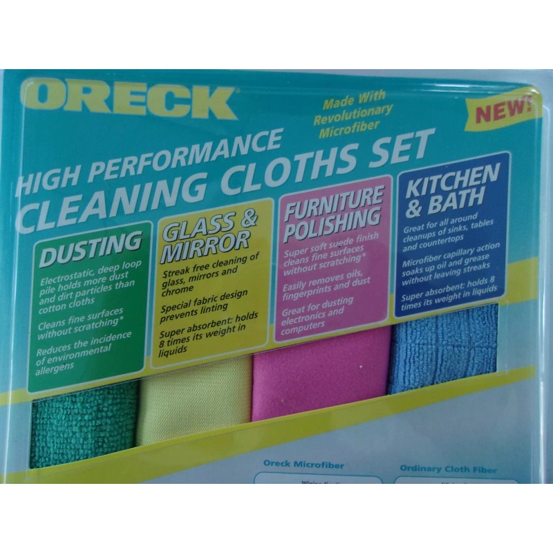 Oreck Microfiber Cleaning Cloths ORECK set of 4 High Performance