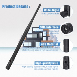 Eightwood 868 MHz Antenna RP-SMA Antenna Omni Directional 868 Dedicated Frequency Antenna Tilt and Swivel Antenna 2 Pieces for Homematic CCU3 CCU2 Raspberry Pi HM MOD RPI PCB Kit Fibaro ELV