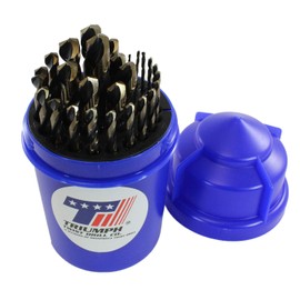 Triumph Twist Drill Co. 090553 T17MDC Size Ranger 1/16-Inch-1/2-Inch by 64ths High Speed Steel Drill Set, Black and Bronze Oxide Coated, 1-Pack