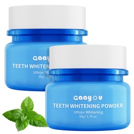 Teeth Whitening Powder 2PCS Tooth Powder Instant Tooth Whitening Mint Flavor Teeth Whitener Toothpaste Powders for Tooth Stain Removal 100g/3.53oz