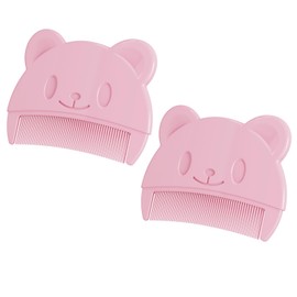 2 Pcs Baby Comb Baby Cradle Cap Comb Baby Hair Brush Toddler Comb Toddler Hair Brush Newborn Hair Brush Cradle Cap Comb (Pink)