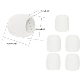SGHAJIME 6Pcs Microphone Cover Foam Mic Cover Handheld Microphone Windscreen Micro Foam Cover Filter for Karaoke DJ Broadcasting White