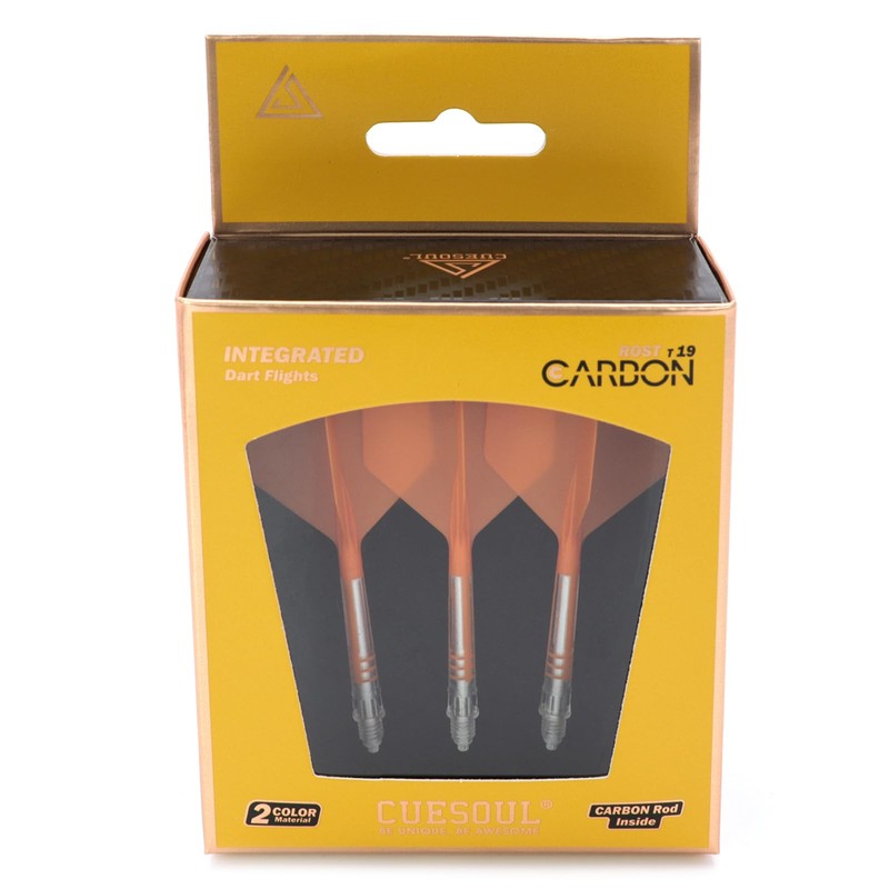 CUESOUL Rust T19 Carbon Integrated Dart Wave and Flight, Large