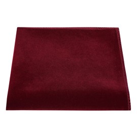 King & Priory Luxury Bordeaux Red Velvet Pocket Square