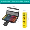 Tabtime Black Pill/Tablet Wallet, Weekly 7 Day Pill Box Organiser