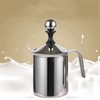 400cc Manual Milk Creamer Frother Double Layer Filter Stainless Steel