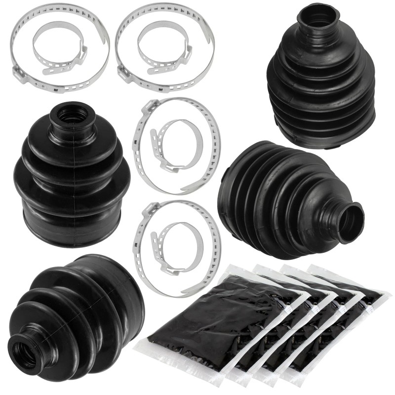 Caltric 2 Front Axle Outer And Inner CV Boot Kit