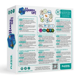 FlexiQ Hands Up! Card Game | Board Games for Adults and Children from 7 Years | Travel Games for 2-6 People | 15 Minutes Playing Time