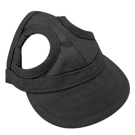 Fdit Pet Dog Cat Baseball Outdoor Cap Sunbonnet Adjustable Stripe Summer Travel Sport Hat (S-Black)