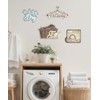 Laundry Room Wall Decor Set, Farmhouse Style Wash Dry Fold