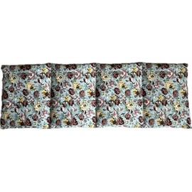 Organic Rye Grain Cushion 4 Chambers 50 cm x 17 cm Flowers