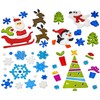 16 Sheets Christmas Window Stickers, Christmas Gel Clings