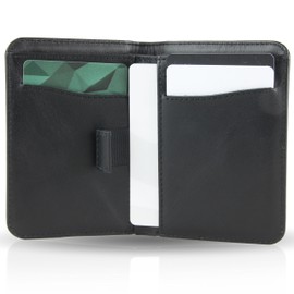 BULLAZO Fino Urban Slim Leather Wallet with RFID Protection, Black, Brown, Grey, black, Modern