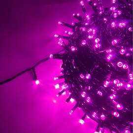 RPGT 1000 LEDs 336ft Green Cable Wire Fairy String Tree Twinkle Lights IP44 Waterproof 8 Modes for Christmas Party, Outdoor, Garden, Wedding, Home Decoration (Pink)