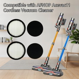 4 Pack Replacement Filter Kit for AFNOP AceVac 11 Cordless Vacuum Cleaner