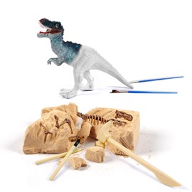 Dinosaur Tyrannosaurus Fossil Dig Kit - 2-in-1 Excavate & Build Set with Tools, Educational STEM Toy Gift for Kids Ages 6+